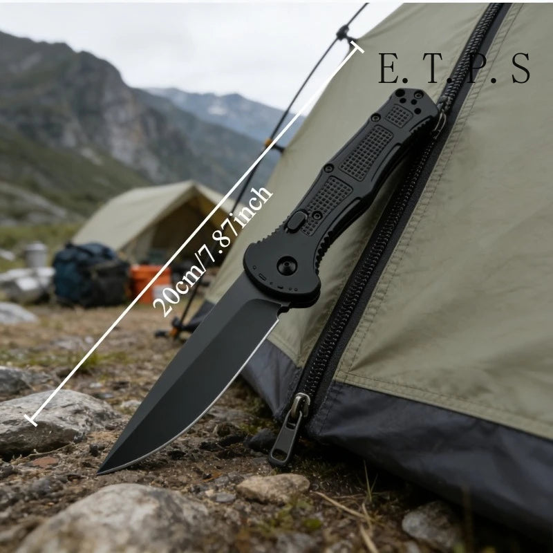 BM 9070 Folding Pocket Knife Drop Point Plain Blade Grivory Handle Hunting Camping Outdoor Multitool Knives