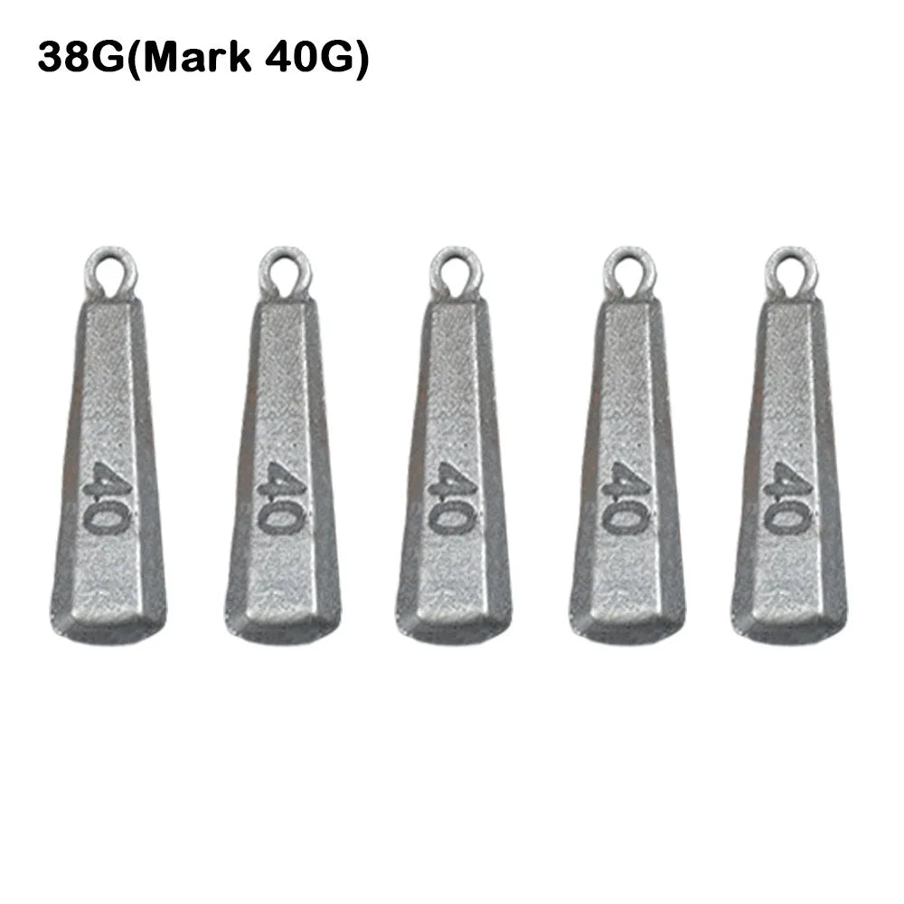 5pcs   Fishing Fall Hook Connector Line Iron Sinker Additional Weight 30g-180g for  Fishing Sinker