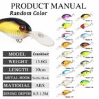 Fishing Lures Set Crankbait Tackle Hard Bait Kit Artificial Minnow Popper Pencil Swing Swimbait Wobblers