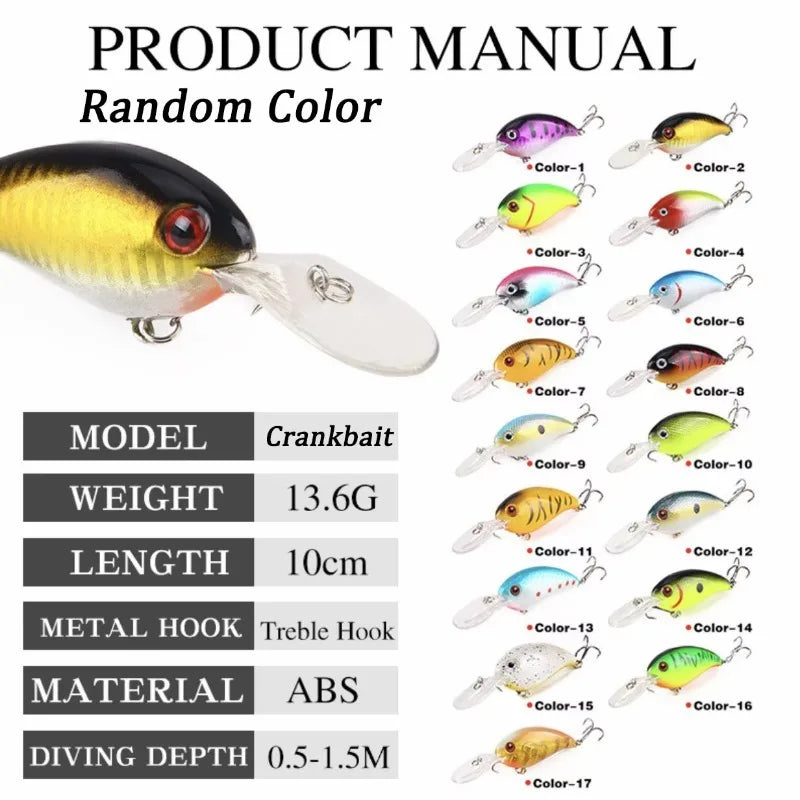 Fishing Lures Set Crankbait Tackle Hard Bait Kit Artificial Minnow Popper Pencil Swing Swimbait Wobblers