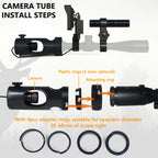 Digital Night Vision Riflescope 850nm Infrared Scope Camera HD 720P Video/Photo Recording with 4.3 inch Screen for Night Hunting