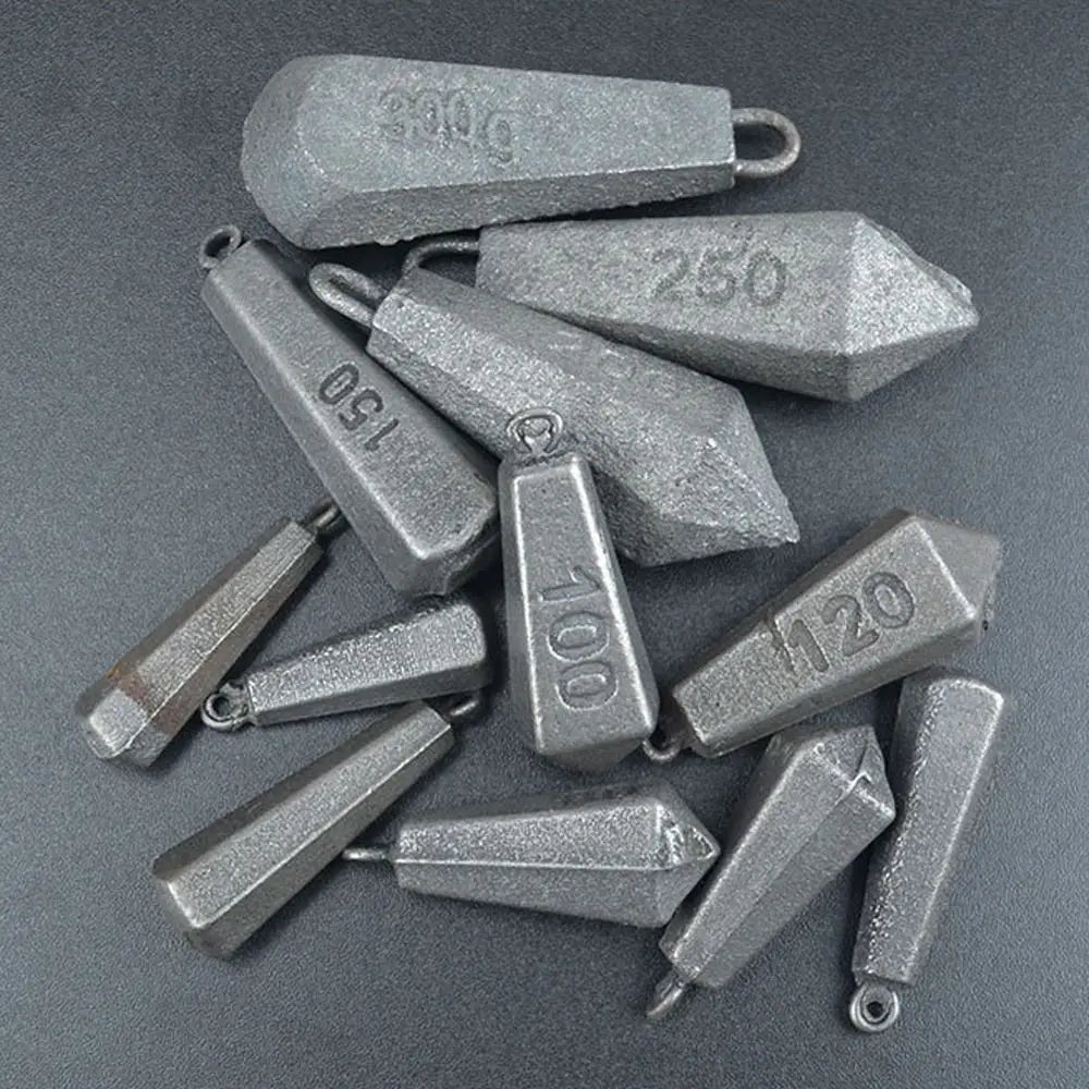 5pcs   Fishing Fall Hook Connector Line Iron Sinker Additional Weight 30g-180g for  Fishing Sinker