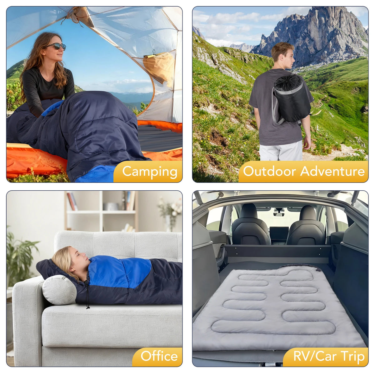 Ultralight Waterproof Warm Sleeping Bag with Compression Sack