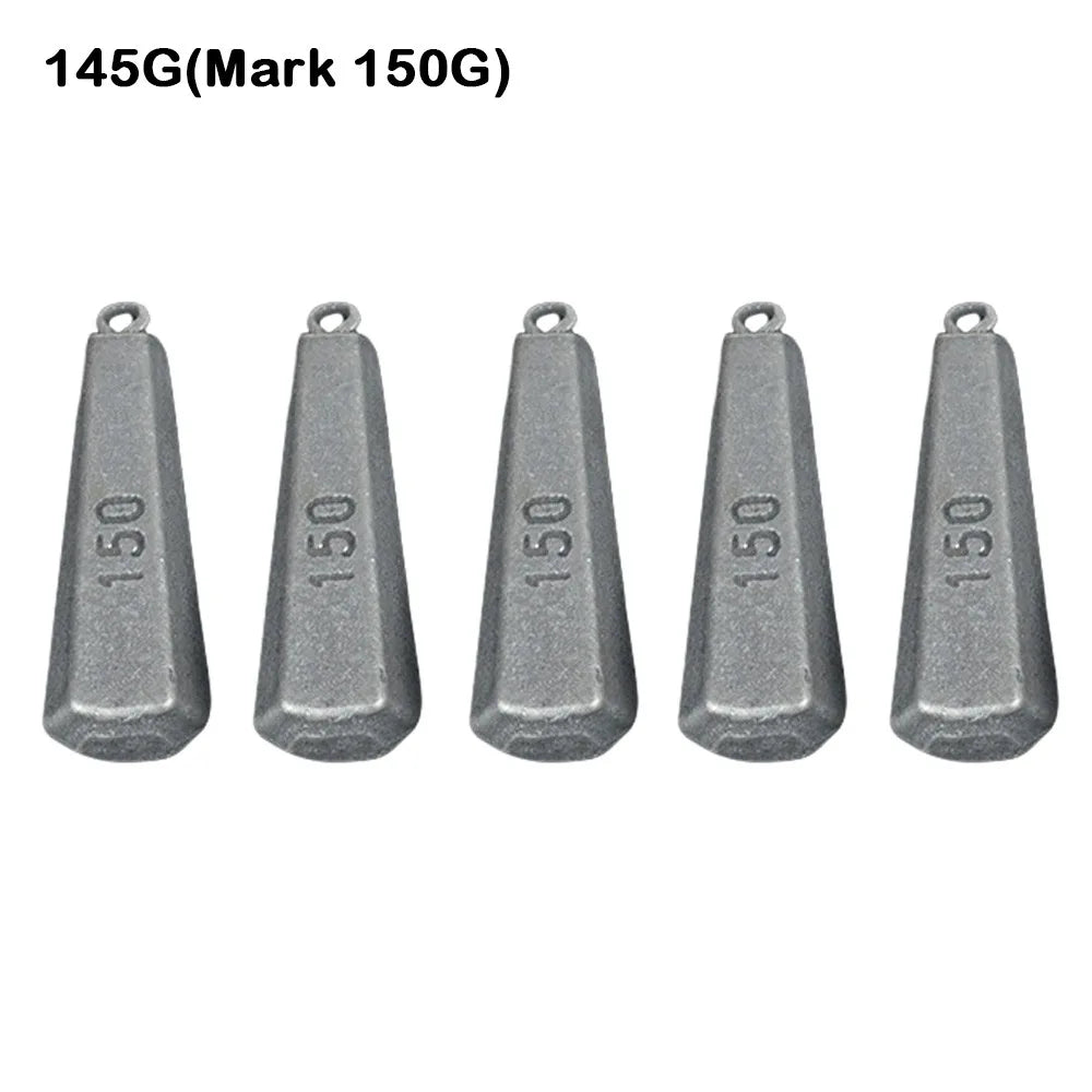5pcs   Fishing Fall Hook Connector Line Iron Sinker Additional Weight 30g-180g for  Fishing Sinker