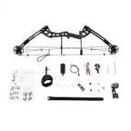 30-55 lbs Compound Bow Adjustable Draw Weight and Length with 3-Pin Sight 12 Arrows Complete Arch Set for Adults Right Hand