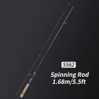 ROLLFISH Ultra Light Carbon Fiber Spinning & Casting Fishing Rod, UL Power Freshwater for Trout Bass with Sensitive Tip