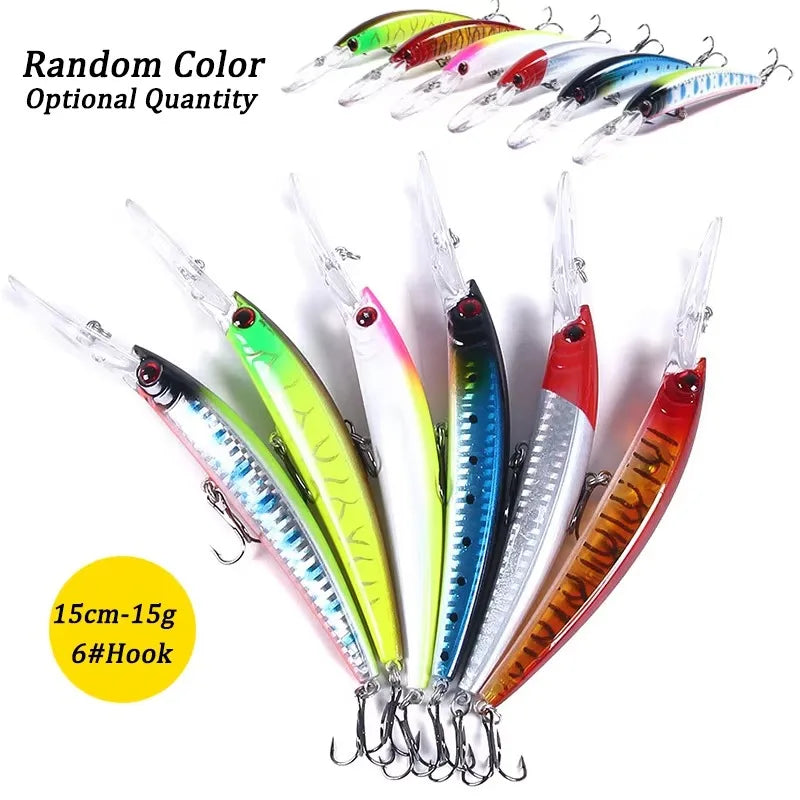 Fishing Lures Set Crankbait Tackle Hard Bait Kit Artificial Minnow Popper Pencil Swing Swimbait Wobblers