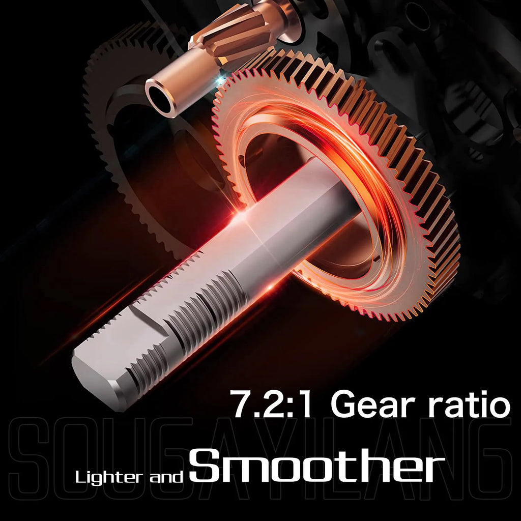 Sougayilang Fishing Rod and Reel Combo Set 1.8~2.1m Carbon Fiber Casting Rod and 7.2:1 Gear Ratio Reel Max Drag 10kg