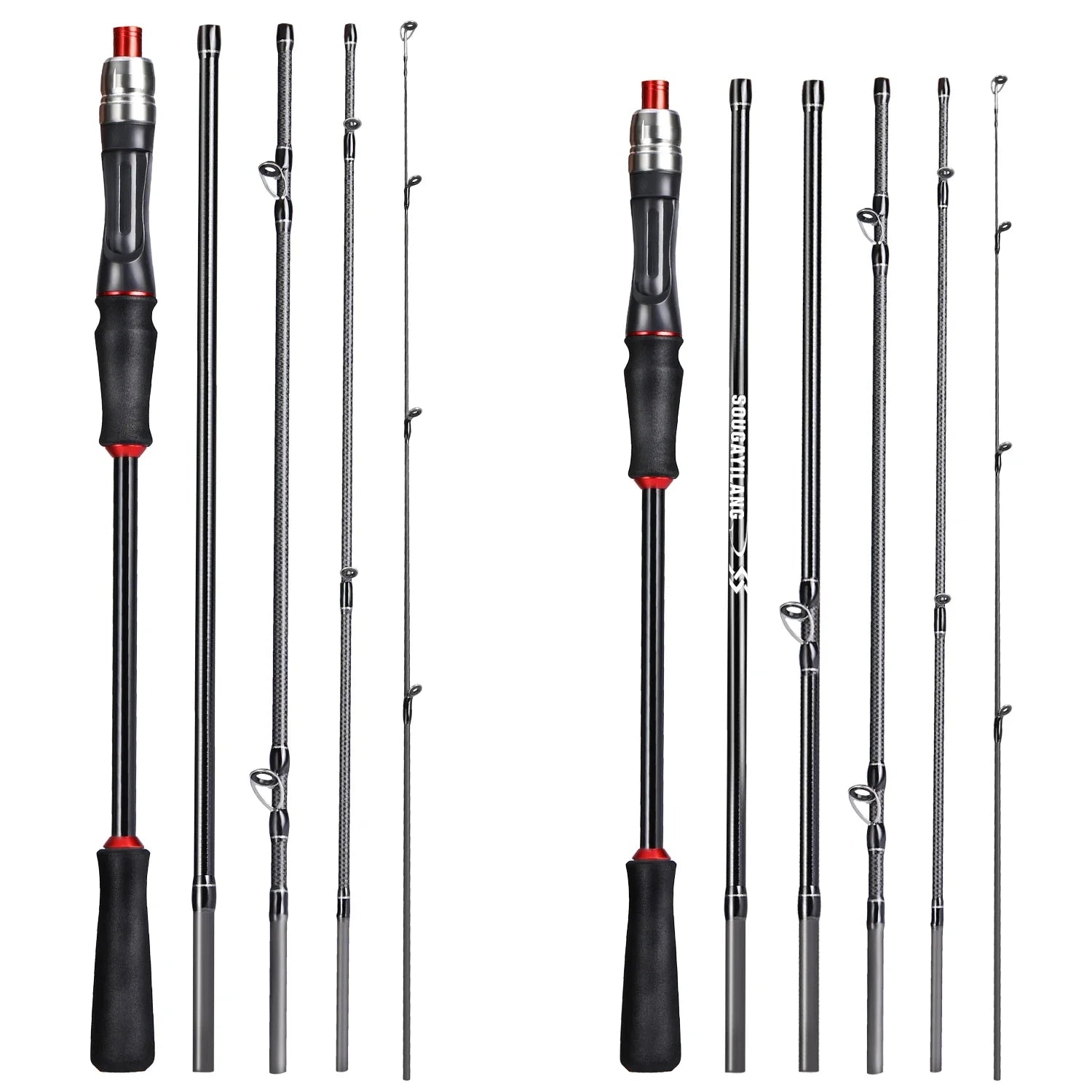 Sougayilang Lure Fishing Rod 1.8m 2.1m Spinning  Bait Casting Rod Carbon Fiber EVA Handle Fishing Pole