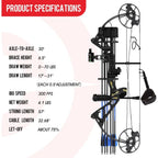 Sanlida Dragon X7 Ready to Hunt Compound Bow Package for Adults Archery Compound Bow and Arrow Set 0-70 Lbs Draw Weight righthand