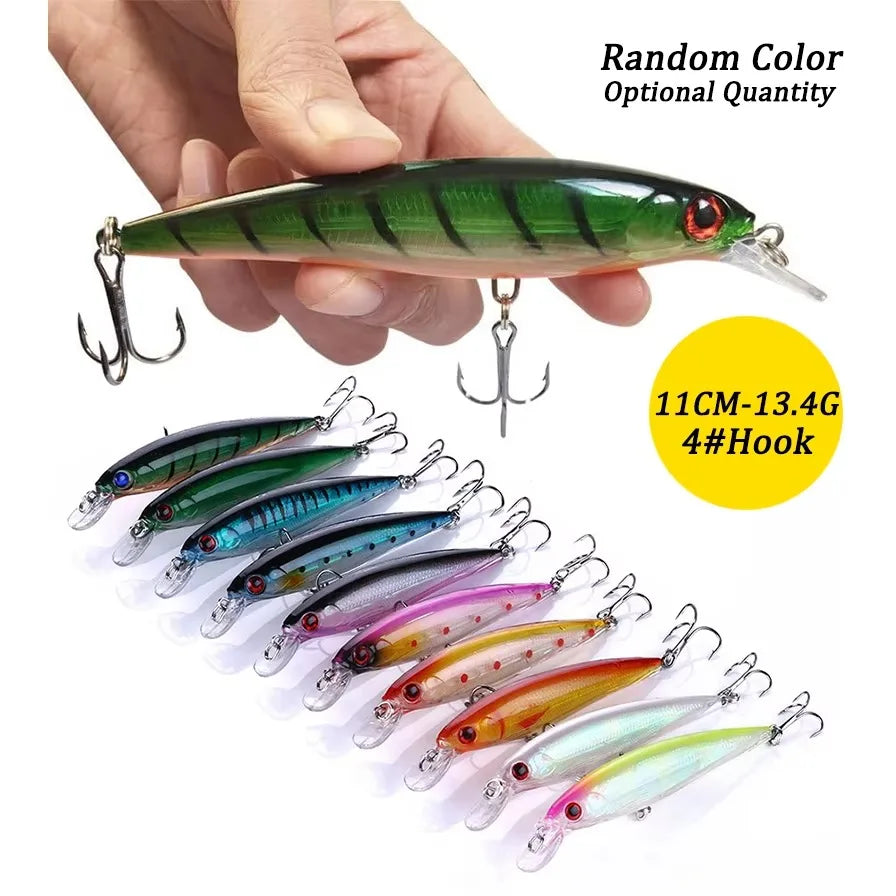 Fishing Lures Set Crankbait Tackle Hard Bait Kit Artificial Minnow Popper Pencil Swing Swimbait Wobblers