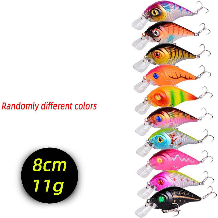 3/5/8Pcs Random Minnow Fishing Lure set High Quality Swimming Bait Wobble Bait Crankbait