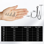 9KM Fishing Treble Hooks High Carbon Steel Brabed Triple Hook Fishing Hooks on Hard Lures Saltwater Fishing