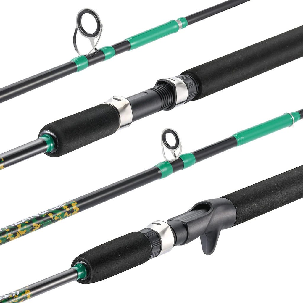 Sougayilang 2section Baitcasting Fishing Rod Carbon Fiber Fishing Pole 1.65m Spinning Rod EVA Handle Grip Bass Freshwater