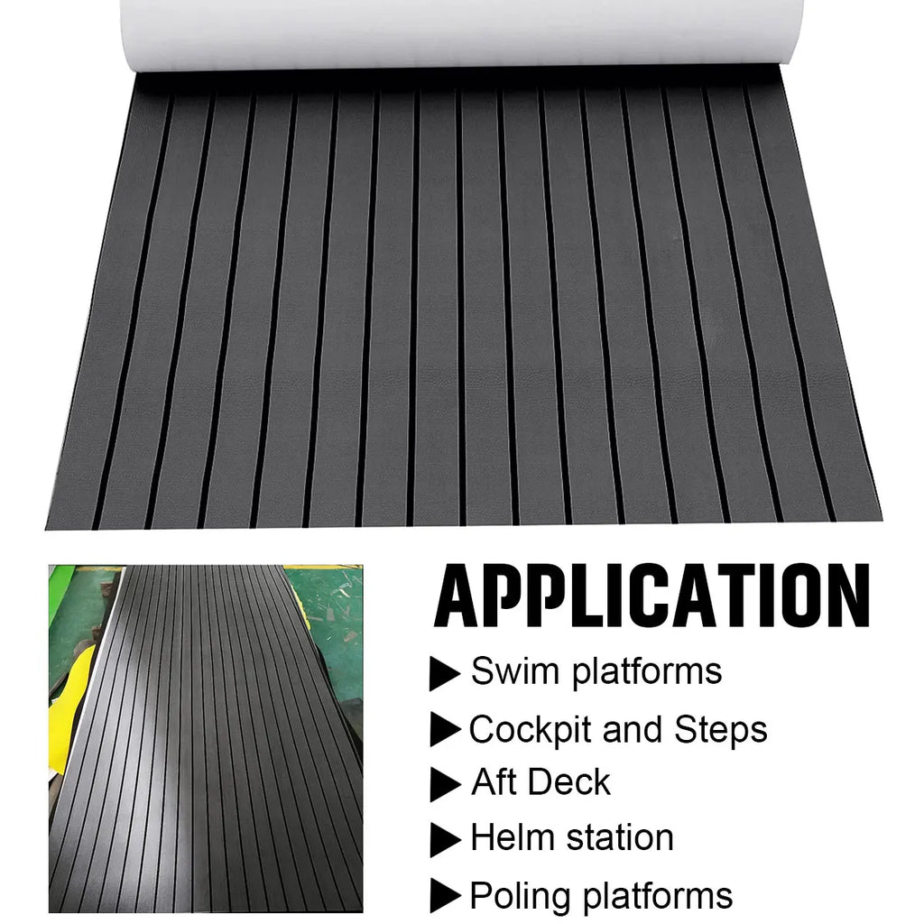 2400x900x6mm Marine Flooring Faux Teak EVA Foam Boat Decking Sheet Yacht Floor Carpet Mat Pad Boat Accessories