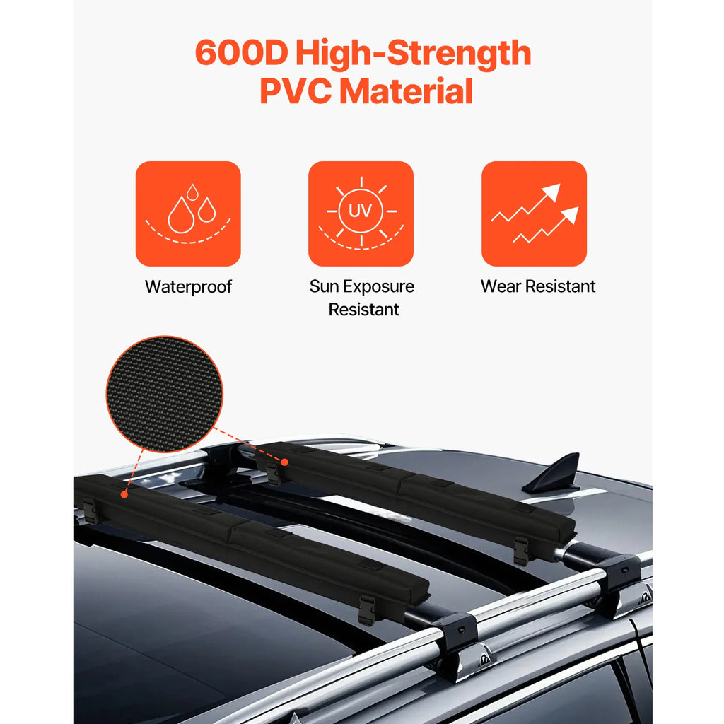 SucceBuy 30 inch Soft Roof Rack Pad Universal Car Roof Rack Pad for Kayak Carrier SUP Canoe Snowboard