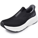 Mens Slip in Free up Hands Shoes Wide Toe Box Arch Support Orthopedic Walking Sneakers Cushioned Thick Zero Drop Sole