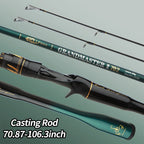 ROLLFISH 2 Tips M/MH Fishing Rod Carbon Fiber Casting & Spinning Rod for Freshwater & Saltwater, High Sensitivity Bass Rod