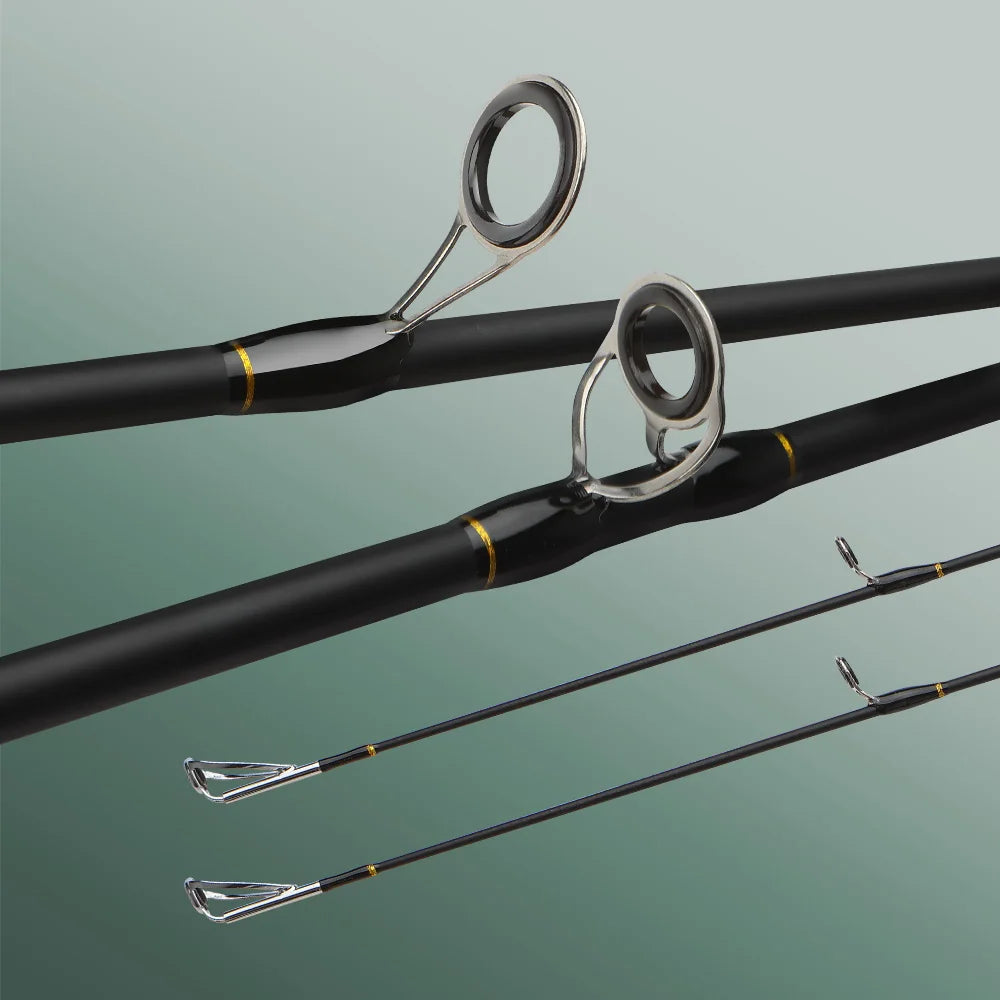 ROLLFISH 2 Tips M/MH Fishing Rod Carbon Fiber Casting & Spinning Rod for Freshwater & Saltwater, High Sensitivity Bass Rod