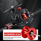 Sougayilang Fishing Rod and Reel Combo Set 1.8~2.1m Carbon Fiber Casting Rod and 7.2:1 Gear Ratio Reel Max Drag 10kg