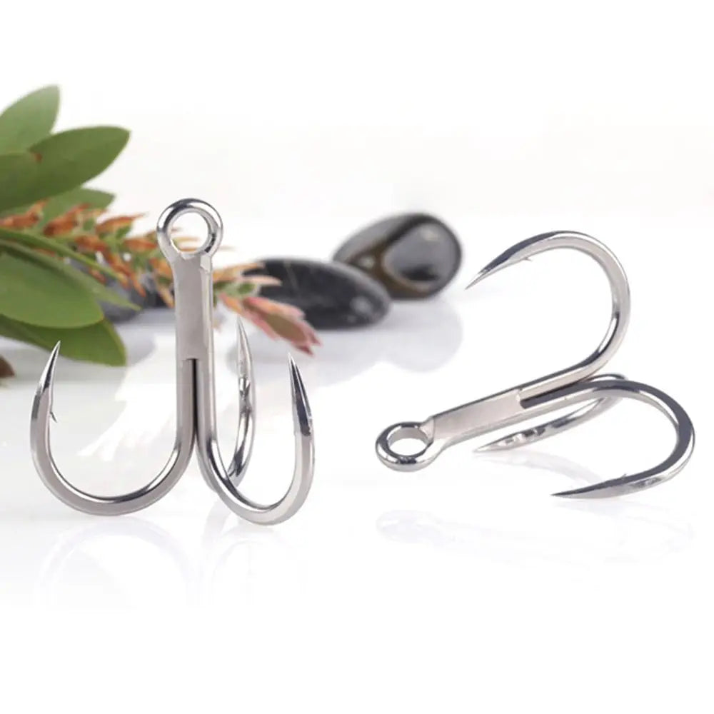 5/6/7/8PCS 4X Intensify Anti-rust  Super Sharp Fishhooks Treble Fishing Hooks  High Carbon Steel Matte  Hooks Fishing Tackle