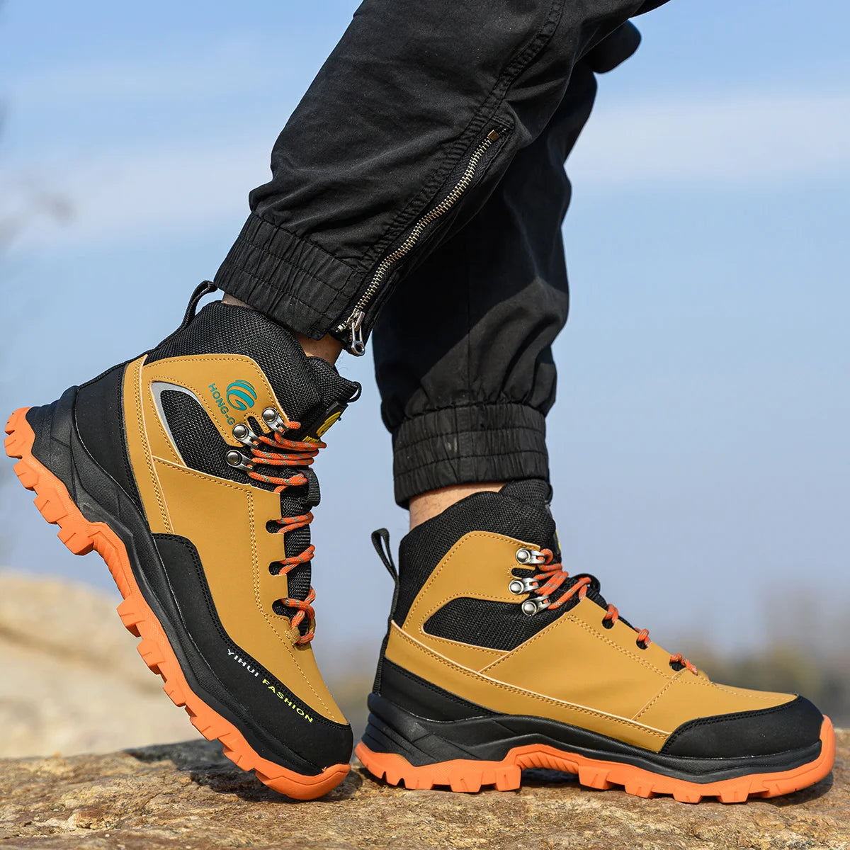 Protective Work Safety Shoes For Men Breathable Shoes Anti-Puncture Steel Toe Cap Work Boots