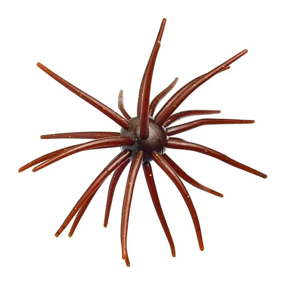 2PCS Dice Fishing Sea Urchin Lures 2.8g 8.7g Silicone Worm   Lure Handmade Artificial Tackle.