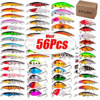 Fishing Lures Set Crankbait Tackle Hard Bait Kit Artificial Minnow Popper Pencil Swing Swimbait Wobblers