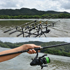 BIUTIFU 2Tips  Fishing Rod 3.5lb 7Sections 4.2/3.6/3.0m 30t Carbon Fiber  Throwing 60-150m Shore Casting Spinning Pole