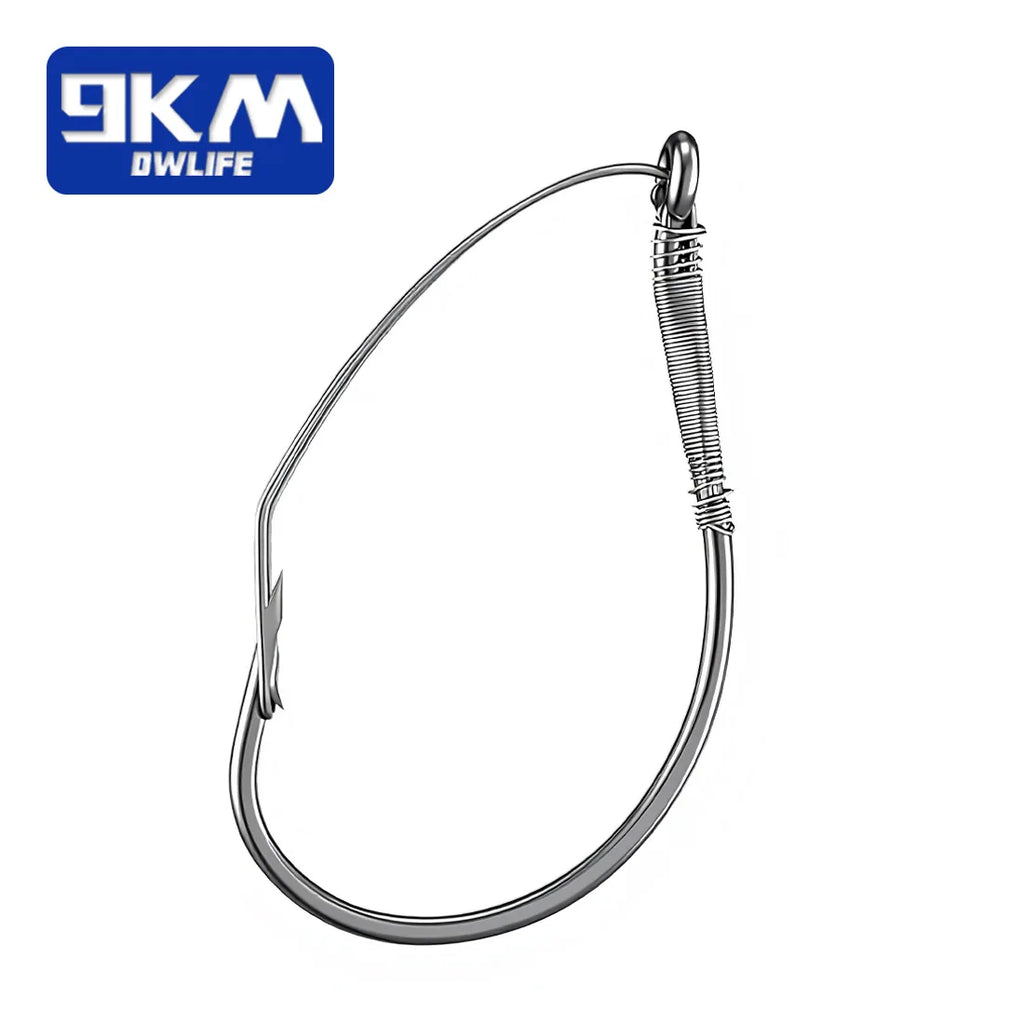 25-100Pcs Weedless Drop Shot Hooks Wacky Rig Worm Hook Sea Bass Fishing Tackle for Soft Lure