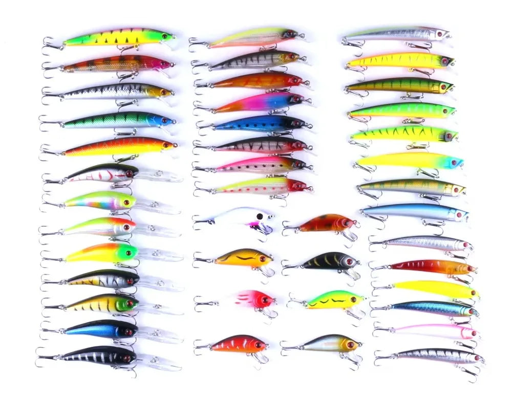 Fishing Lures Set Crankbait Tackle Hard Bait Kit Artificial Minnow Popper Pencil Swing Swimbait Wobblers