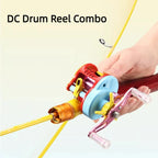 TEBEN DC Drum Reel Combo Left Hand 150/165CM Casting Rod Ready to Fish Full Set