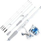 KastKing Centron Lite Travel Spinning Combo Fishing Rod Reel Packable Spinning Combos Lightweight IM6 Graphite Multi-Piece Kit