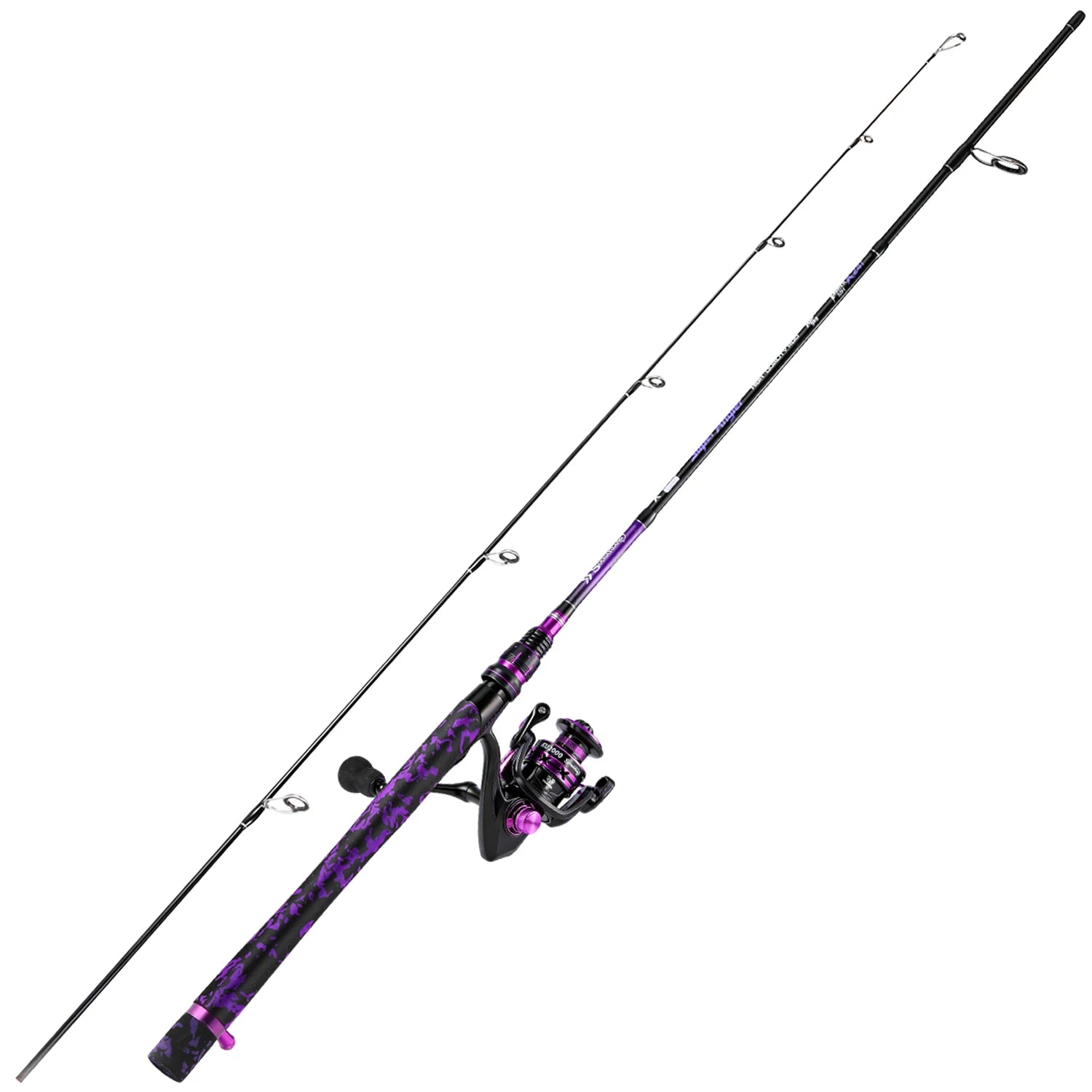 Sougayilang Spinning Fishing Rod and Reel Combo Kit with Line Lure Hooks Complete Fishing Gear Set for Freshwater Bass