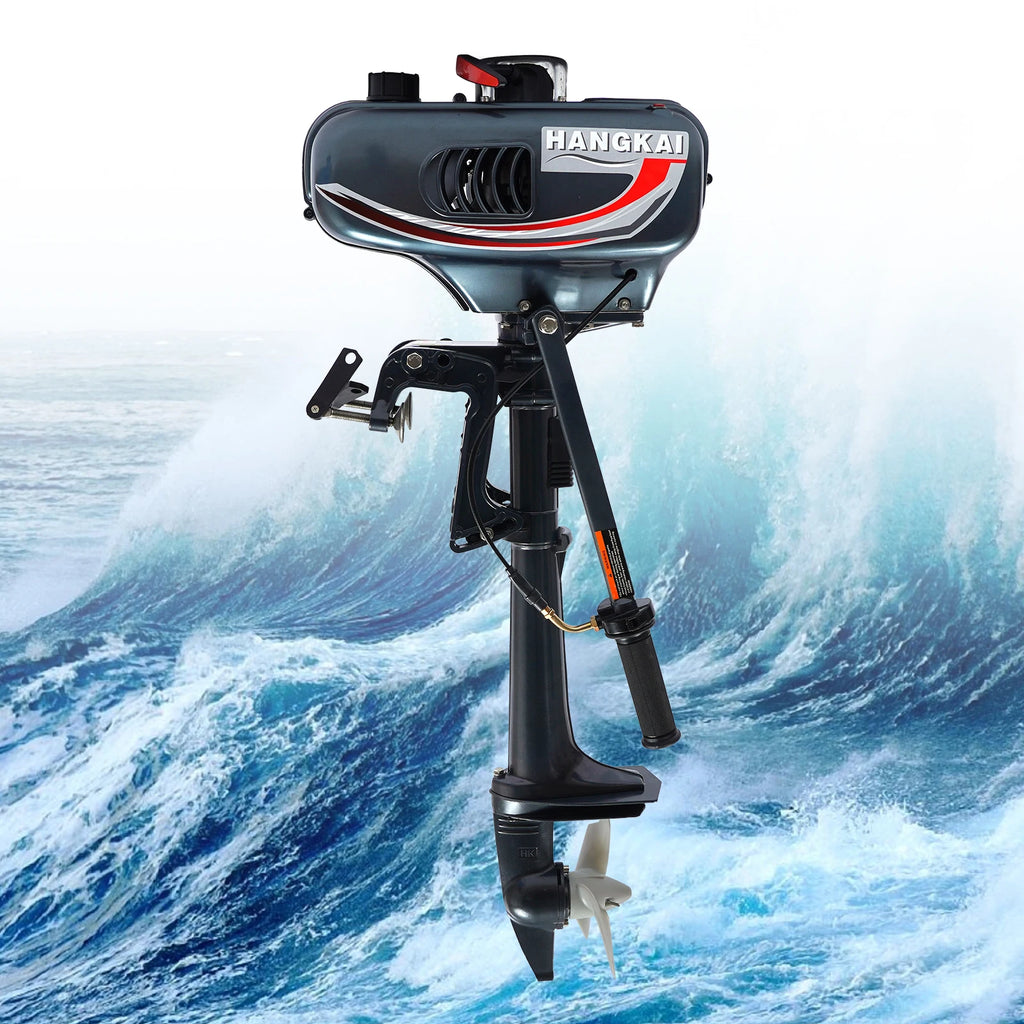 2 Stroke 3.5HP Boat Motor Boat Thrusters Outboard Motor Propeller CDI Ignition System Short Shaft 10km/h