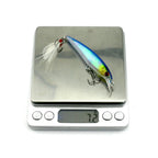Laser Minnow Fishing Lure 10/5Pcs Artificial Bionic 9cm/7g Swing Hard Bait with Feather Tackle Hook Wobbler Pesca for Bass Pike