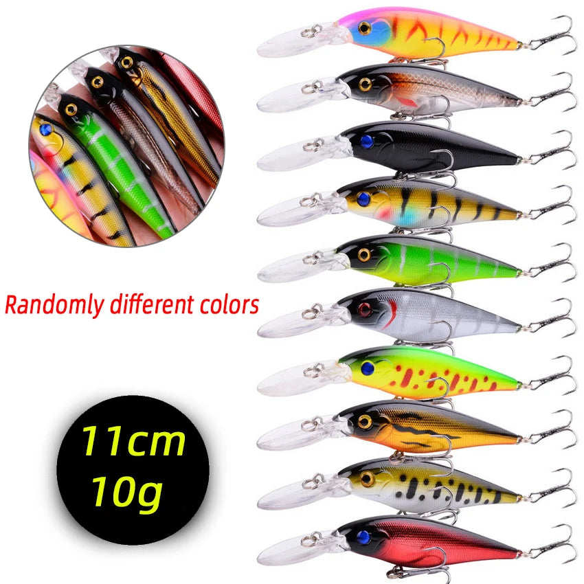 3/5/8Pcs Random Minnow Fishing Lure set High Quality Swimming Bait Wobble Bait Crankbait