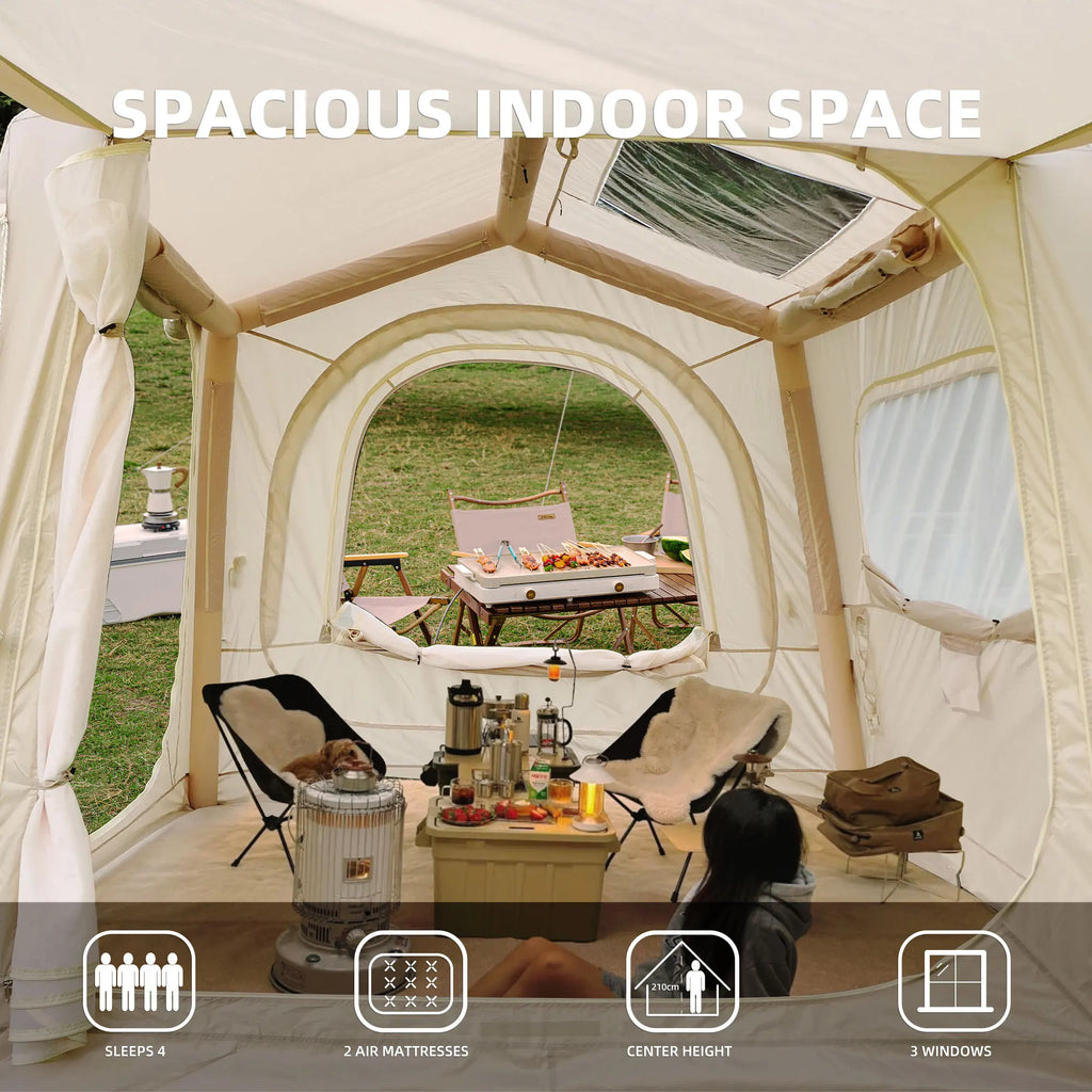 Inflatable Tents for Camping suv tent  Easy Setup Inflatable Tent Waterproof  Glamping Tents for Camping Adult 4/6/8 Person