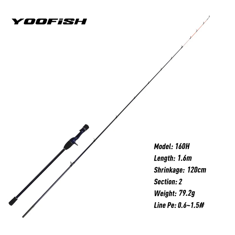 Yoofish ZORO1.45m 1.75m Light Carbon Fishing Rod 145M/H 65g/63g 175H 72g Titanium Tip  Casting Rod