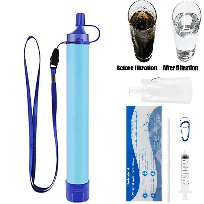 Camping Hiking Emergency Life Portable  Outdoor Water Purifier  Water Filter Suitable for Streams,Lakes Outdoors Camping.