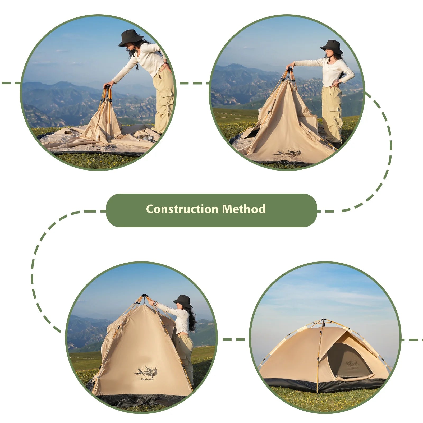 3-4 Person Portable Instant Pop-Up Tent