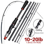 Sougayilang Lure Fishing Rod 1.8m 2.1m Spinning  Bait Casting Rod Carbon Fiber EVA Handle Fishing Pole
