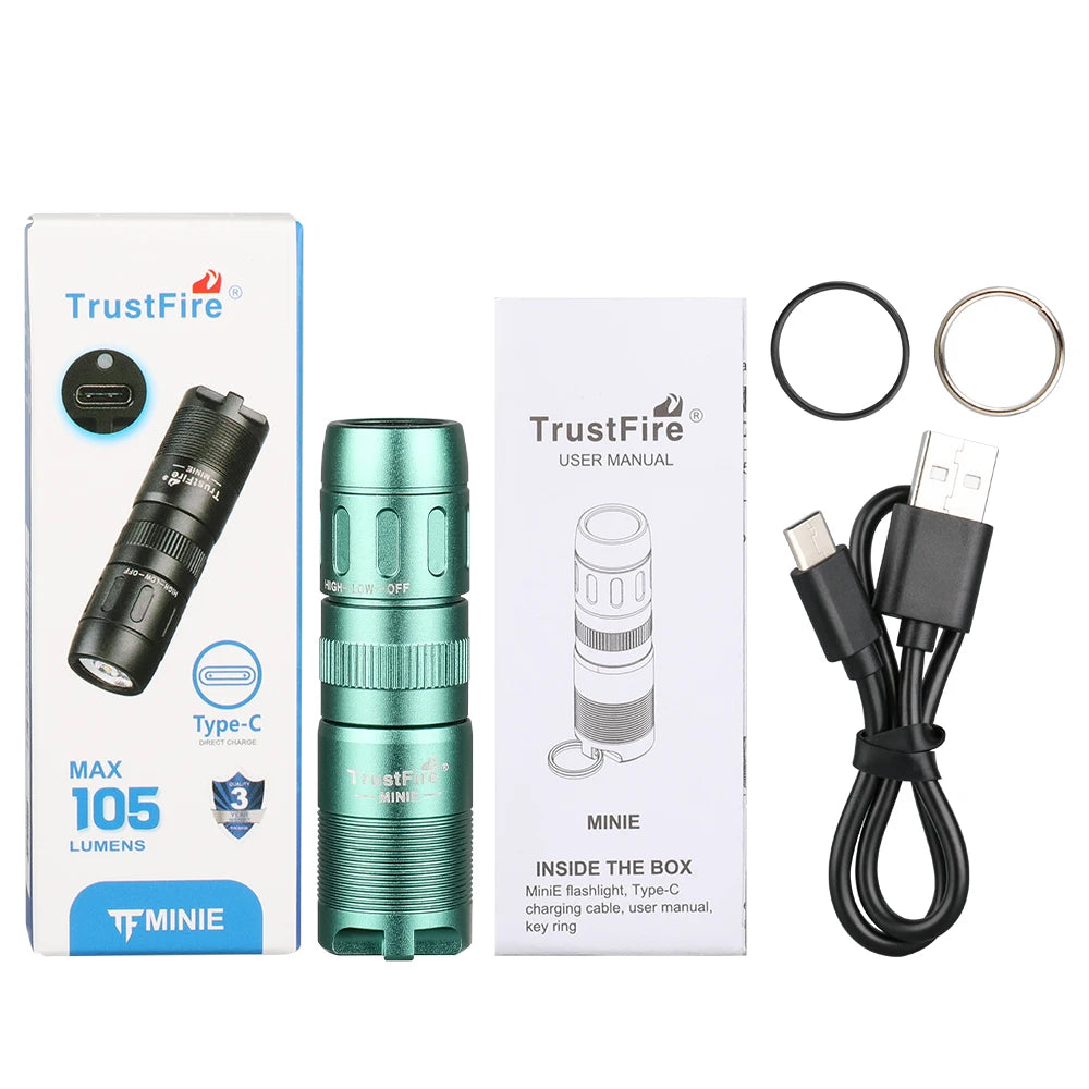 Trustfire MINIE EDC Flashlight with Magnetic LED Rechargeable  Keychain Flashlights Outdoor Tool For Camping Hiking