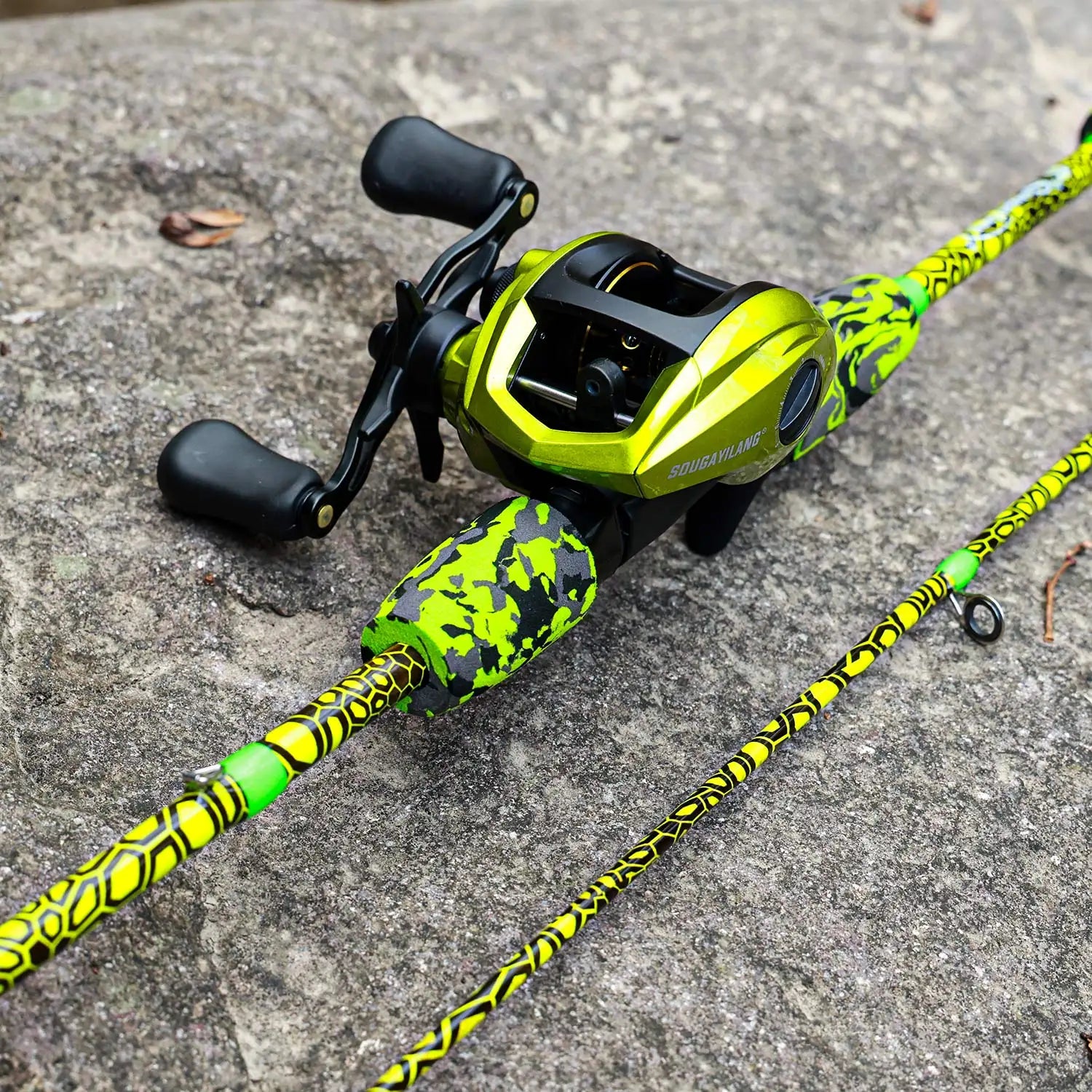 Sougayilang 1.68m/1.8m M Power Baitcasting Fishing Rod Reel Combo 30 Ton Carbon Fiber 6.3:1 Gear for Freshwater Bass Fishing