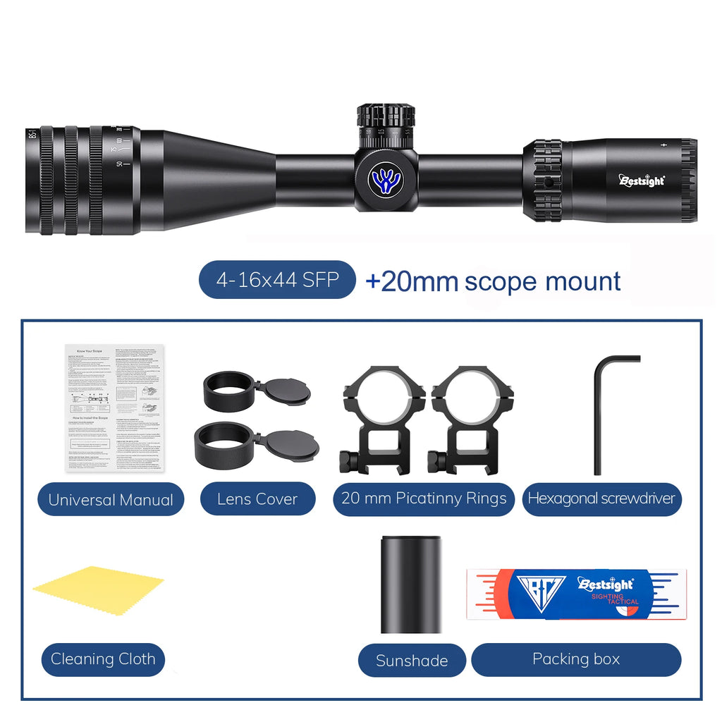 Tactical 4-16x44 AOE Hunting Scopes Illuminated Sight