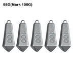 5pcs   Fishing Fall Hook Connector Line Iron Sinker Additional Weight 30g-180g for  Fishing Sinker