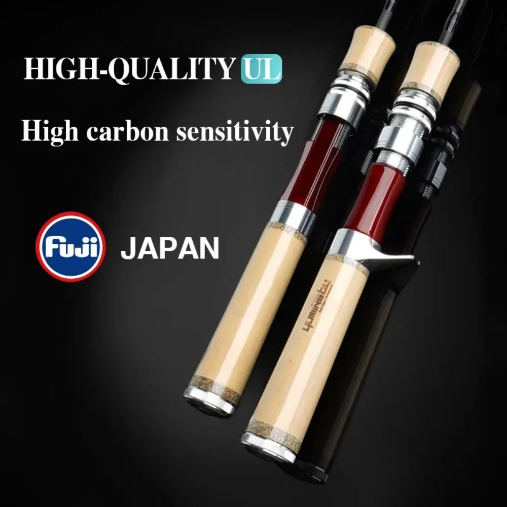 Fishing Fame - Chixi Fourth Generation - Fuji Guide Ring Ultralight Micro Bait Rod Super Soft UL Adjustment, Stream Lure Rod.