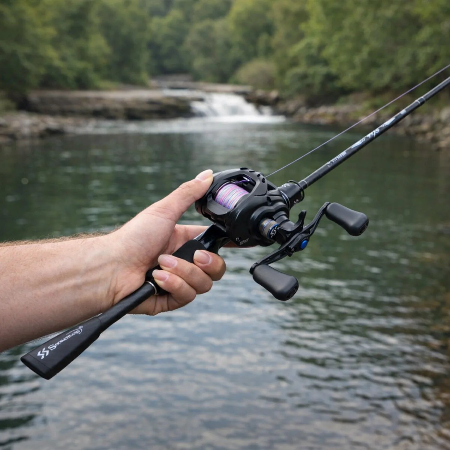 Sougayilang DC Baitcasting Reel & Carbon Fishing Rod Combo 7.2:1 Gear Ratio Ultralight Baitcaster Set for Bass  Fishing