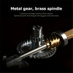 Spinning reels with metal spool and metal rocker arm, 5.2:1 gear ratio, suitable for both freshwater and saltwater fishing.