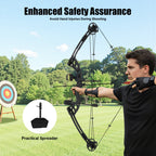 30-55 lbs Compound Bow Adjustable Draw Weight and Length with 3-Pin Sight 12 Arrows Complete Arch Set for Adults Right Hand